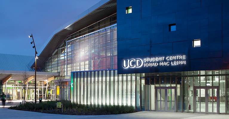 Exterior shot of the UCD Student Centre
